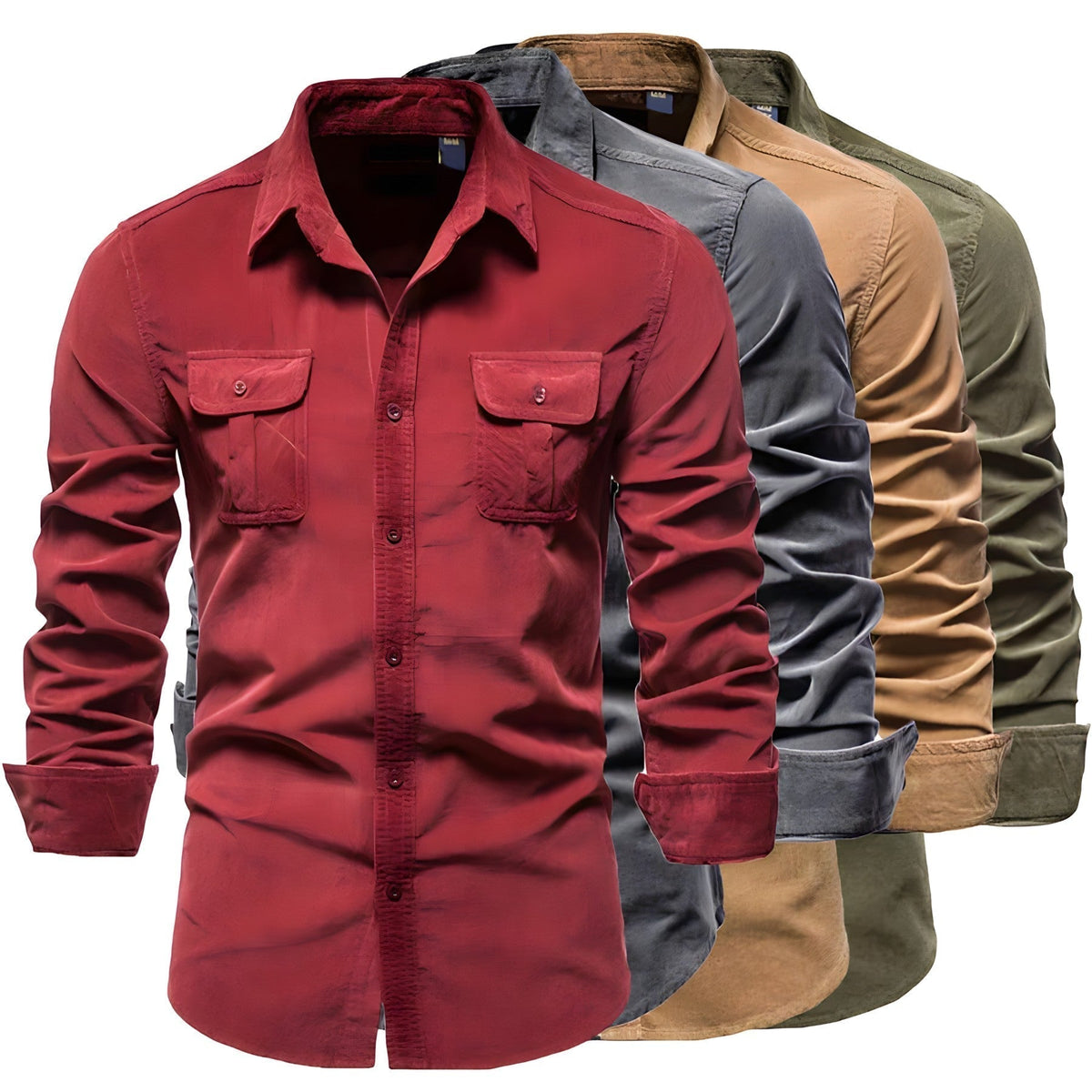 Casual herenshirt met een relaxte pasvorm
