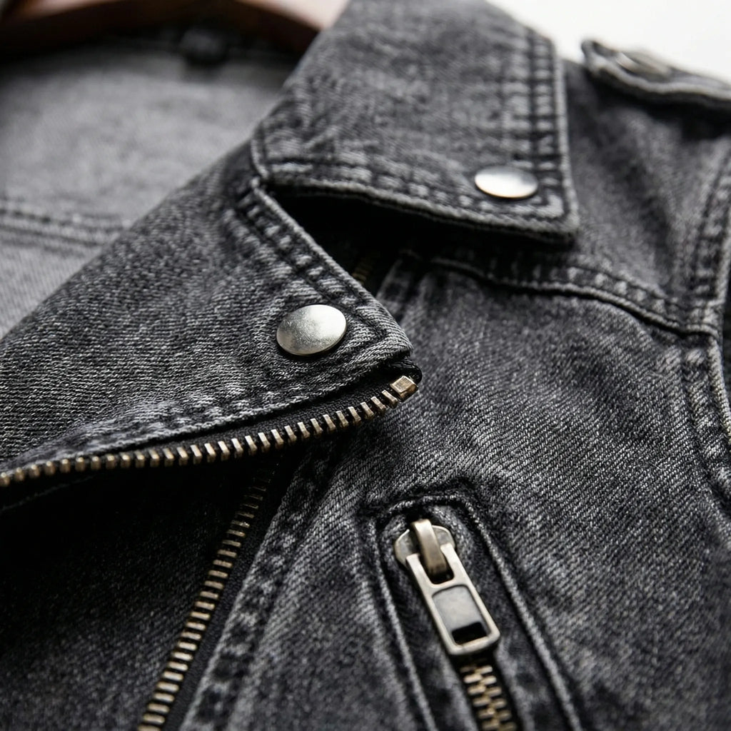 Casual jeansvest met zakken