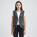 Casual jeansvest met zakken