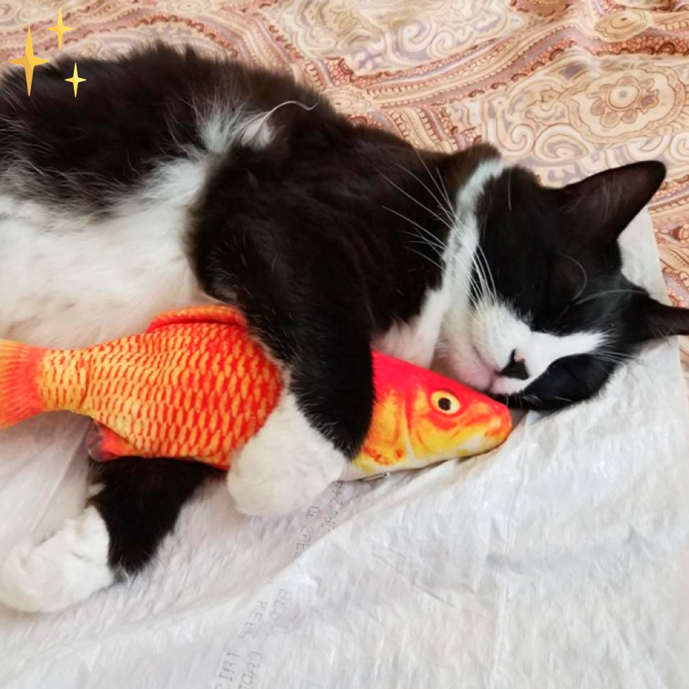 Set van 4 bewegende vissen speeltjes voor katten -fitfish