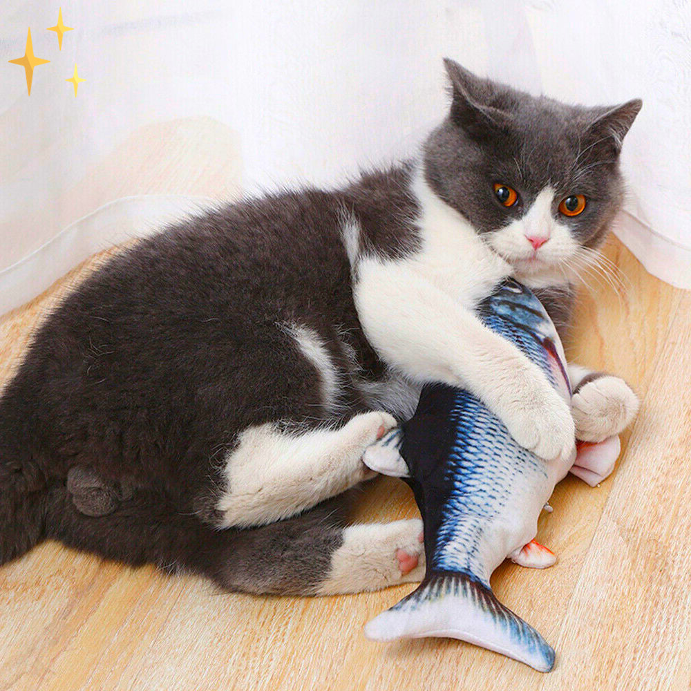 Set van 4 bewegende vissen speeltjes voor katten -fitfish – materiaal: en voor huisdieren — afbeelding 12
