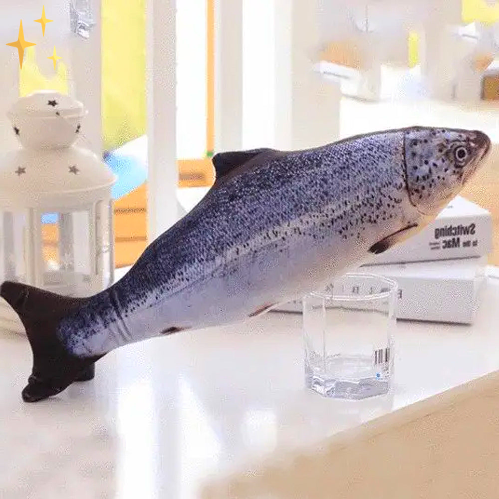 Set van 4 bewegende vissen speeltjes voor katten -fitfish