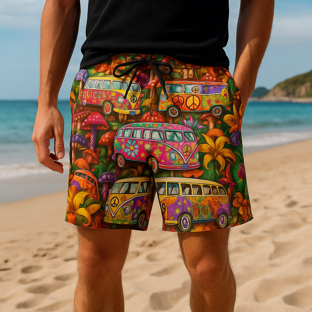 Heren zwemshort met graffiti print
