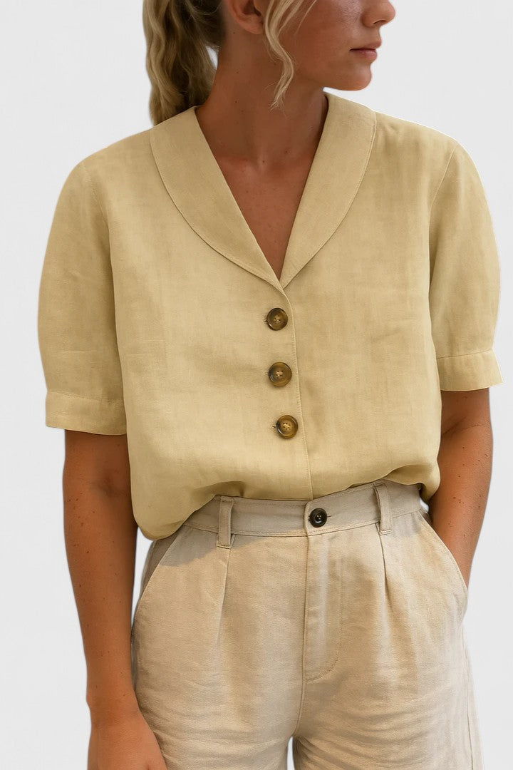 Simona | Lichte damesblouse met knopen