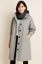 Lange dames trenchcoat met capuchon – Liva