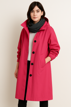 Lange dames trenchcoat met capuchon – Liva