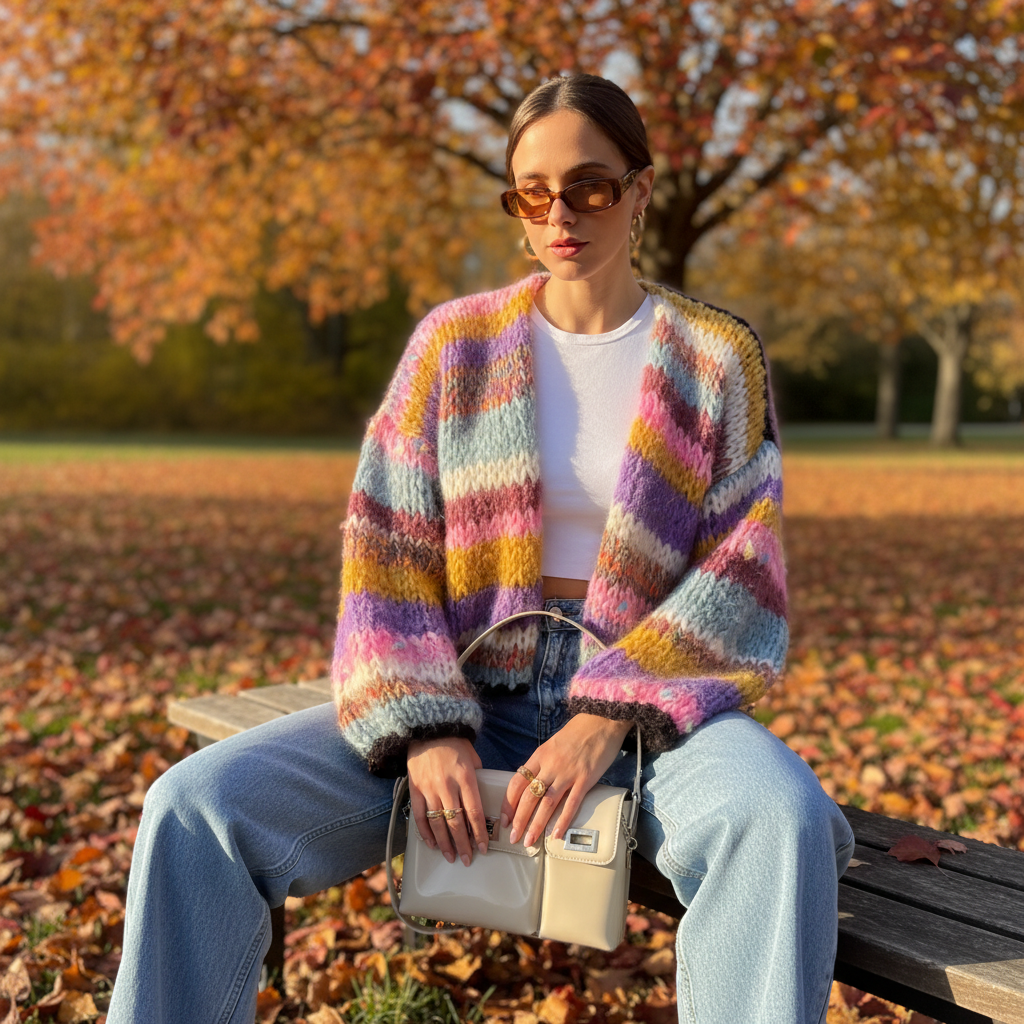 Chunky gebreide cardigan