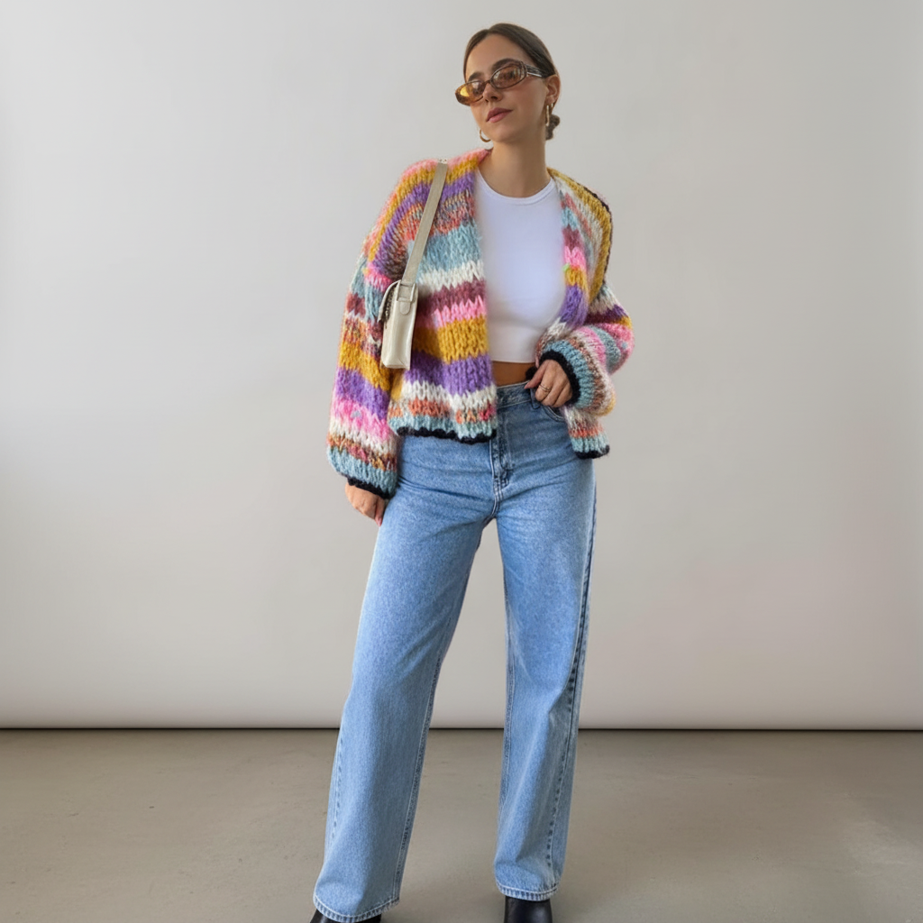 Chunky gebreide cardigan