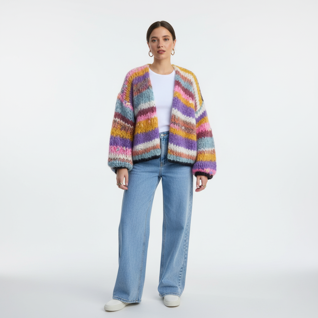 Chunky gebreide cardigan