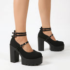 Chunky mary janes shoes