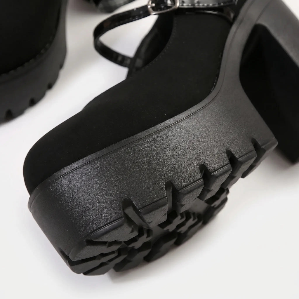Chunky mary janes shoes