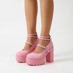 Chunky mary janes shoes