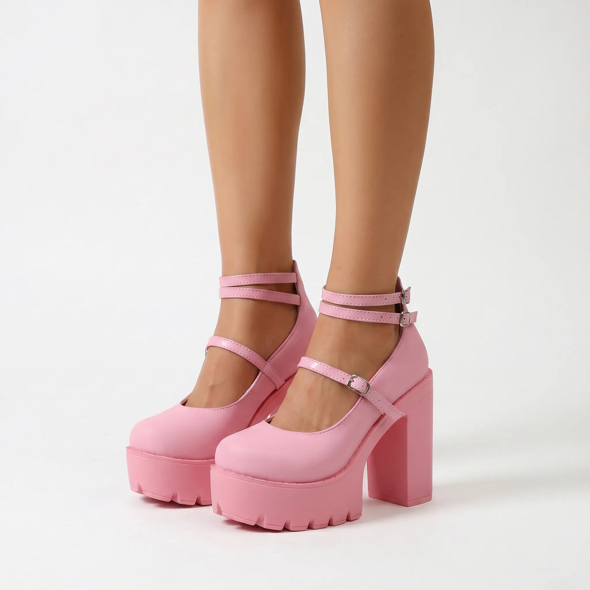 Chunky mary janes shoes