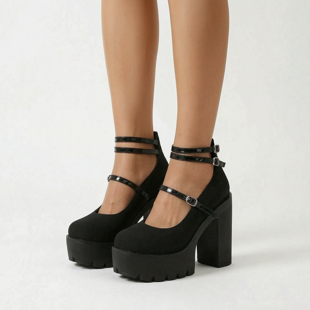 Chunky mary janes shoes