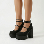 Chunky mary janes shoes