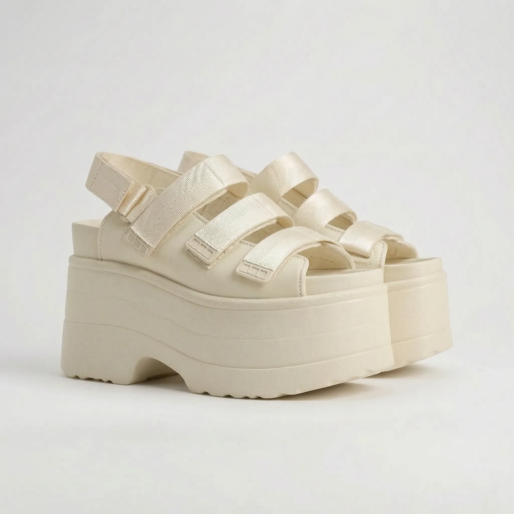 Chunky retro platformsandalen