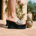 Chunky sleehaksandalen met platform