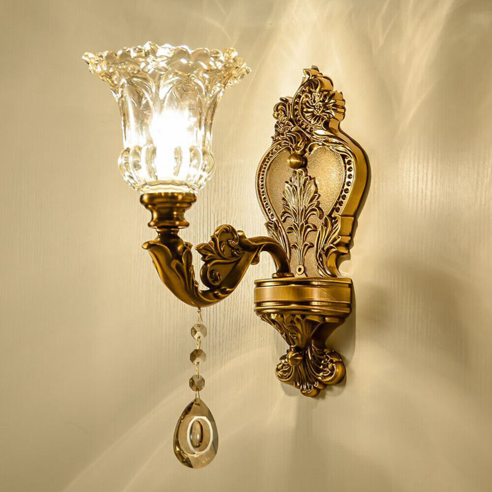 Vintage gouden wandlamp