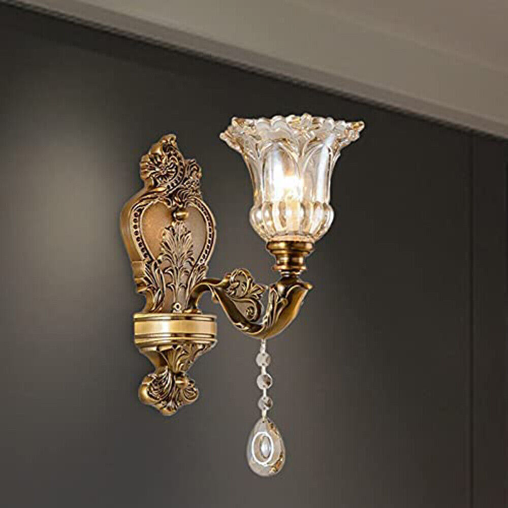 Vintage gouden wandlamp