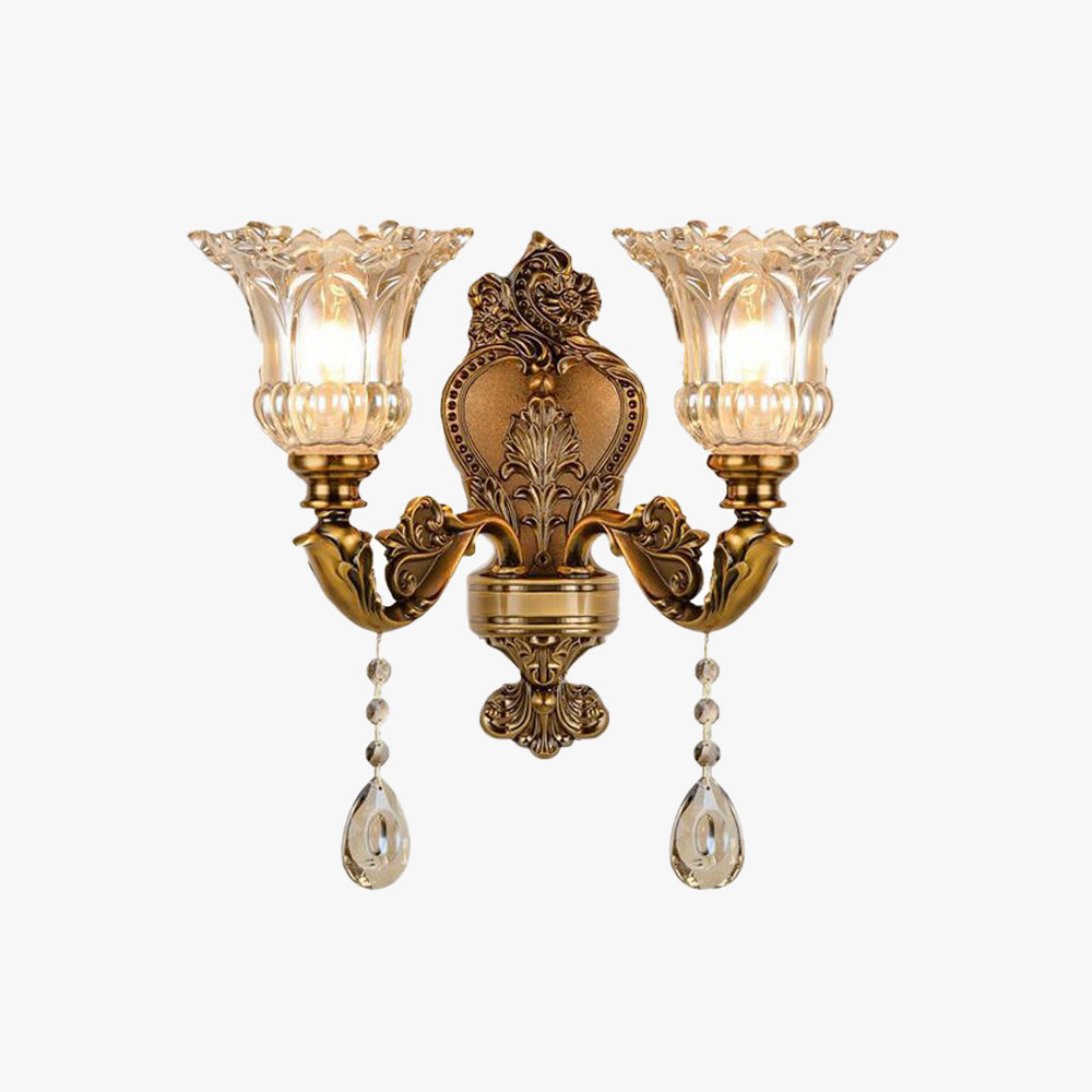 Vintage gouden wandlamp