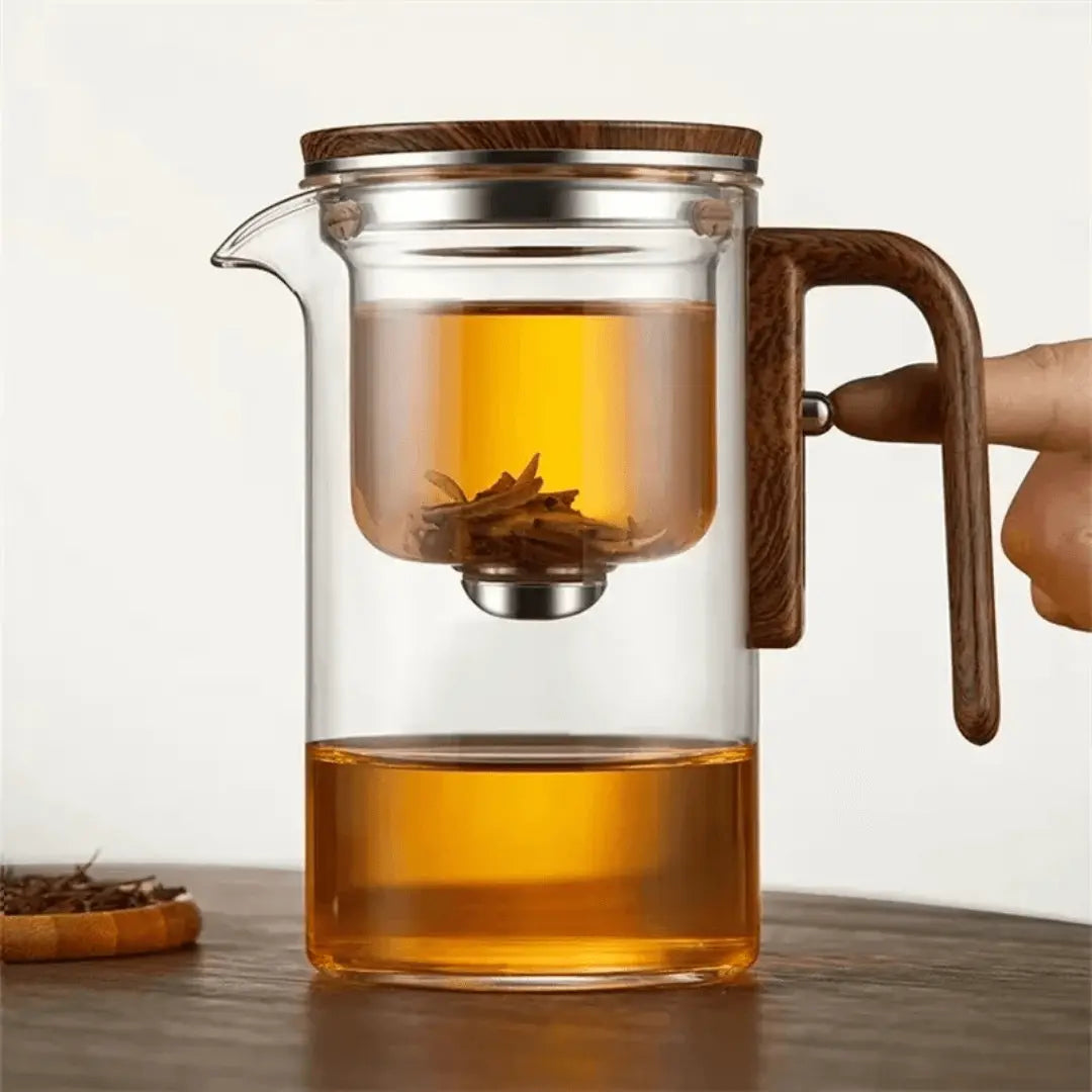 Transparante theepot