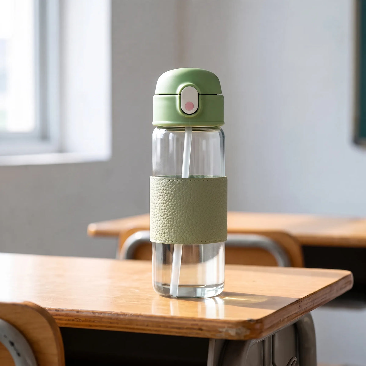 Doorzichtige herbruikbare waterfles