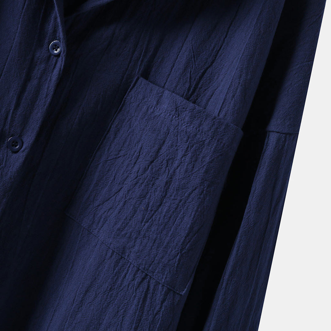 Luchtige damesblouse met lange mouwen en voorzakken — afbeelding 26