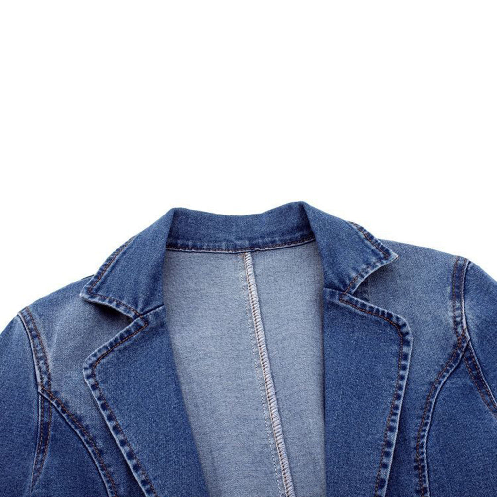 Dames jeansblazer met trendy snit