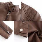 Stijlvol PU-leren damesjack