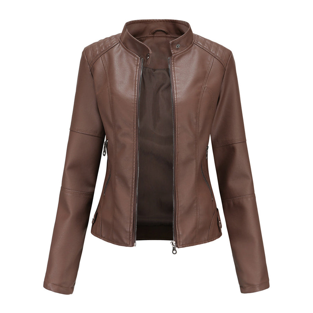 Stijlvol PU-leren damesjack