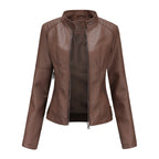 Stijlvol PU-leren damesjack