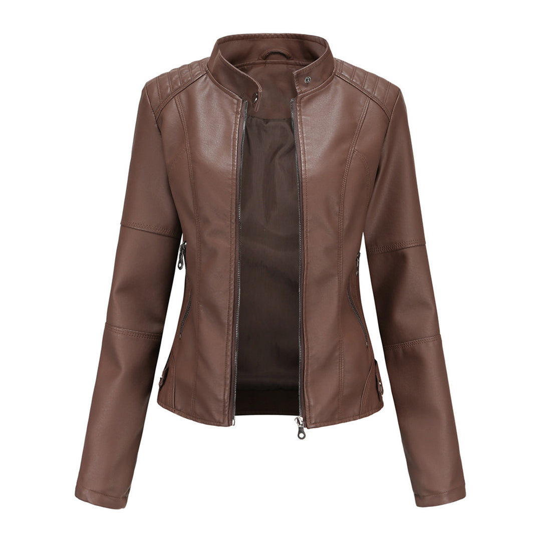 Stijlvol PU-leren damesjack
