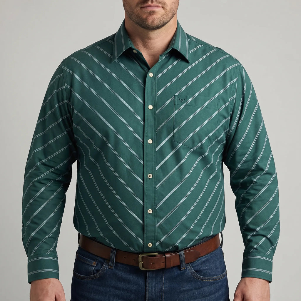 Kleurrijk gestreept shirt met lange mouwen — afbeelding 11