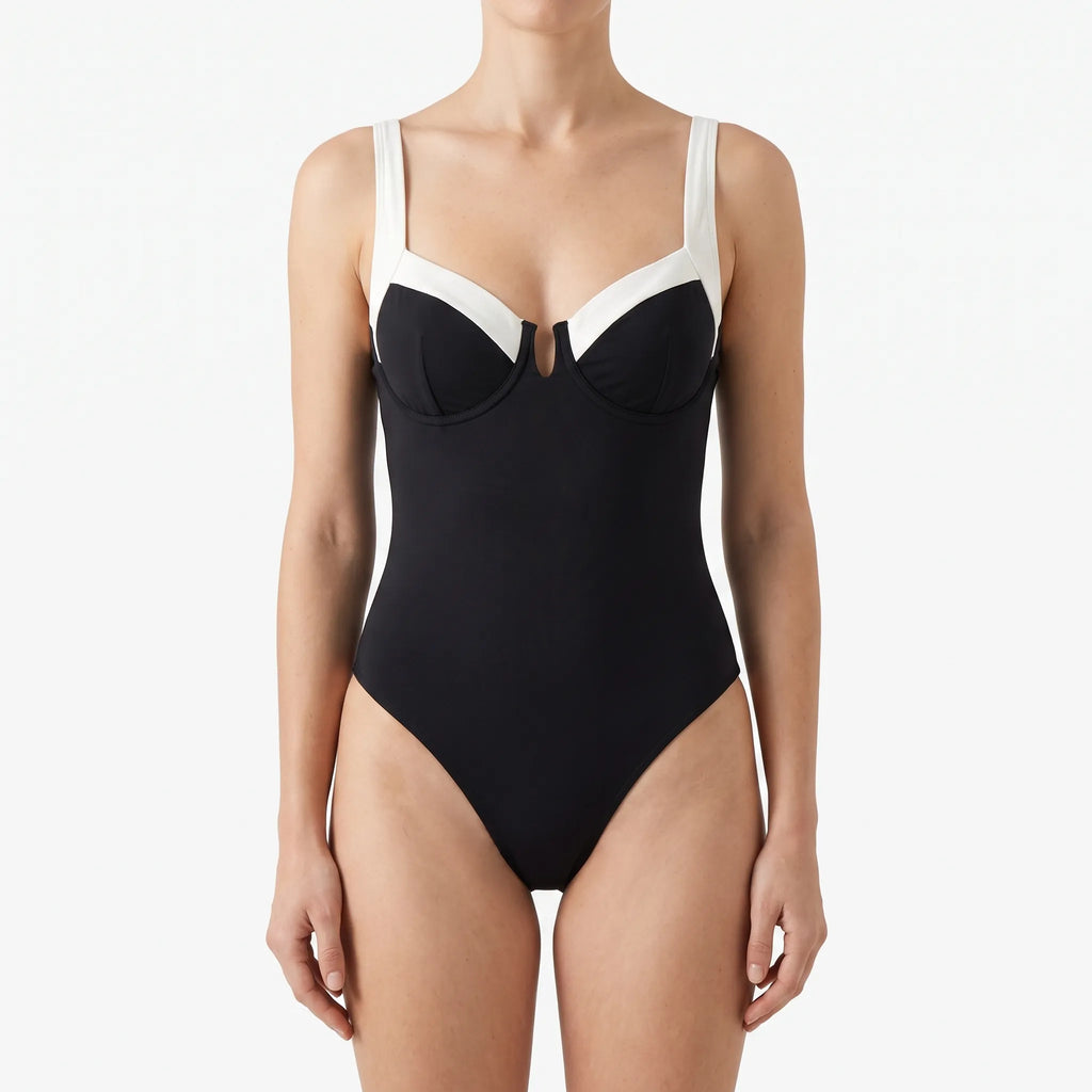Kleurblok bandeau strandbody — afbeelding 2