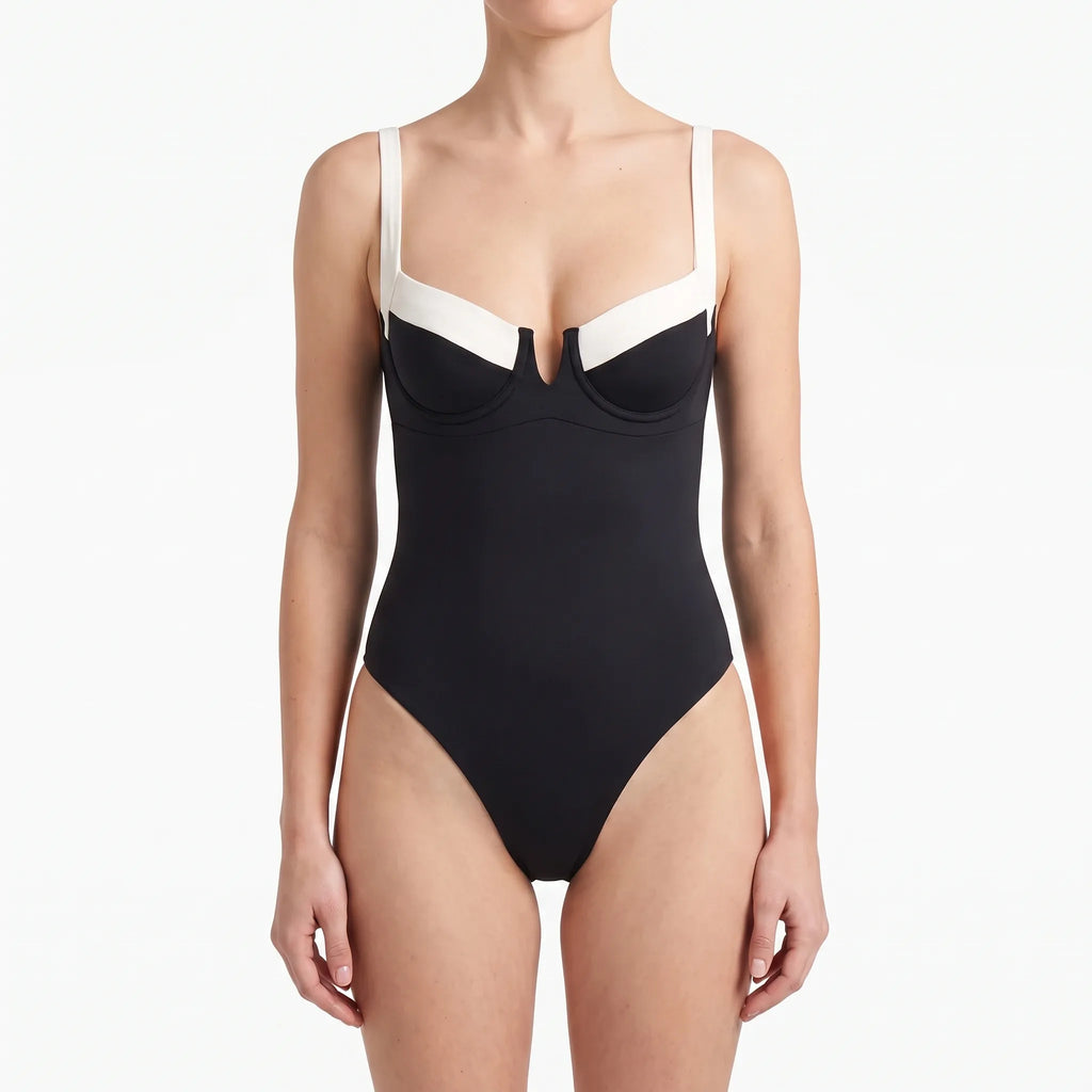 Kleurblok bandeau strandbody — afbeelding 11