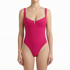 Kleurblok bandeau strandbody