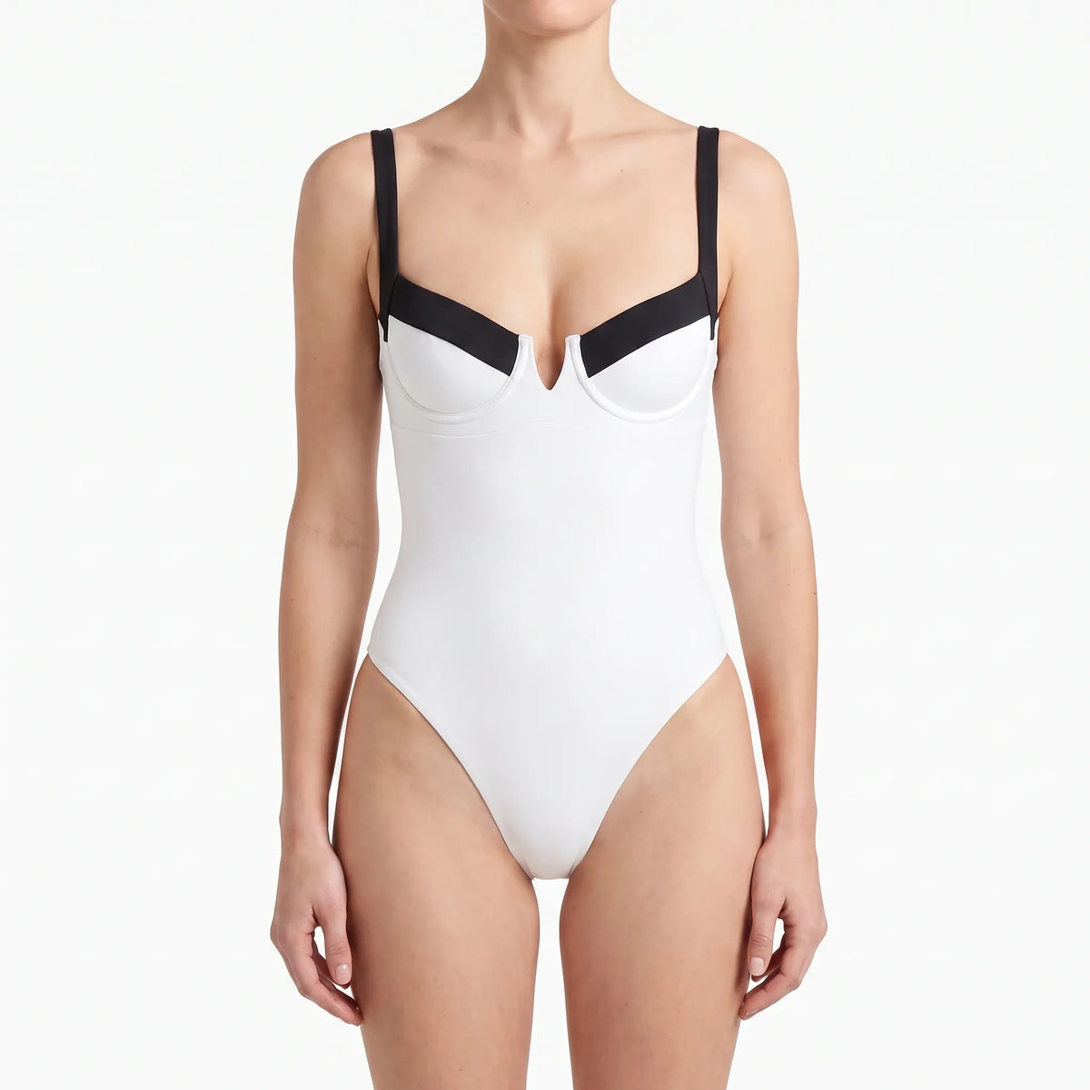 Kleurblok bandeau strandbody