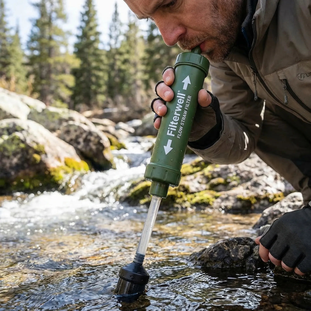 Compact draagbaar waterfilter voor wandelen