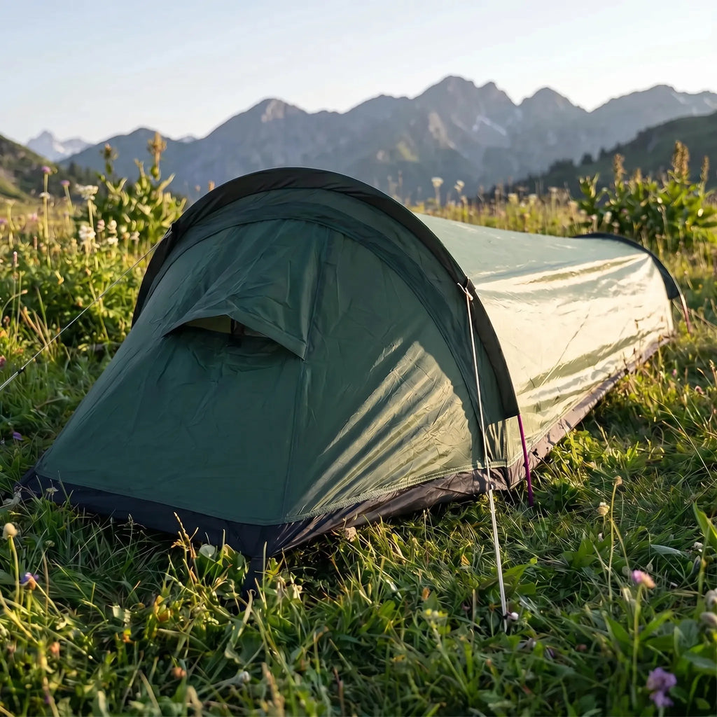 Compacte eenpersoons rugzaktent