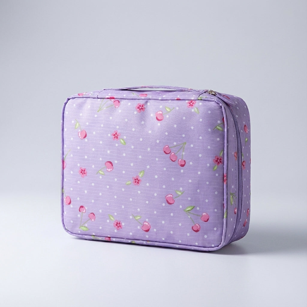 Compacte georganiseerde makeuptas