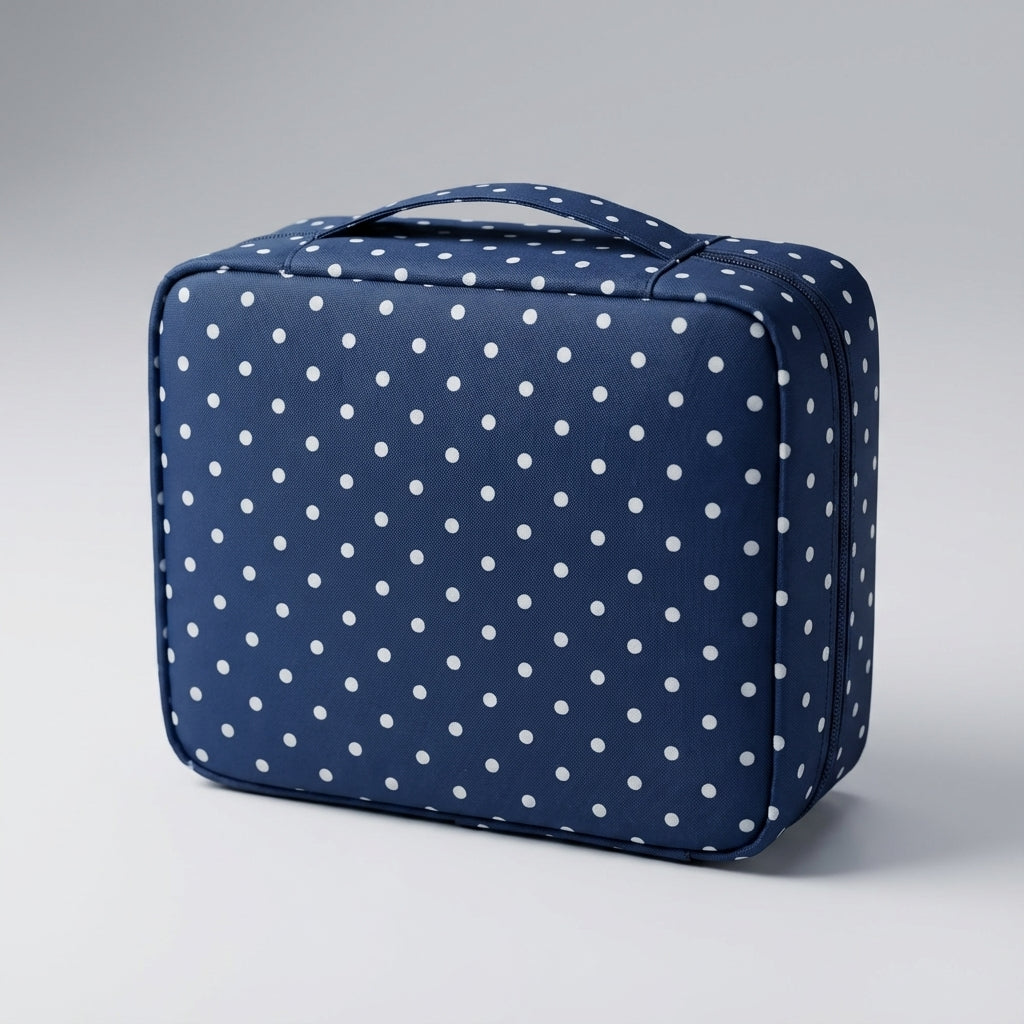 Compacte georganiseerde makeuptas