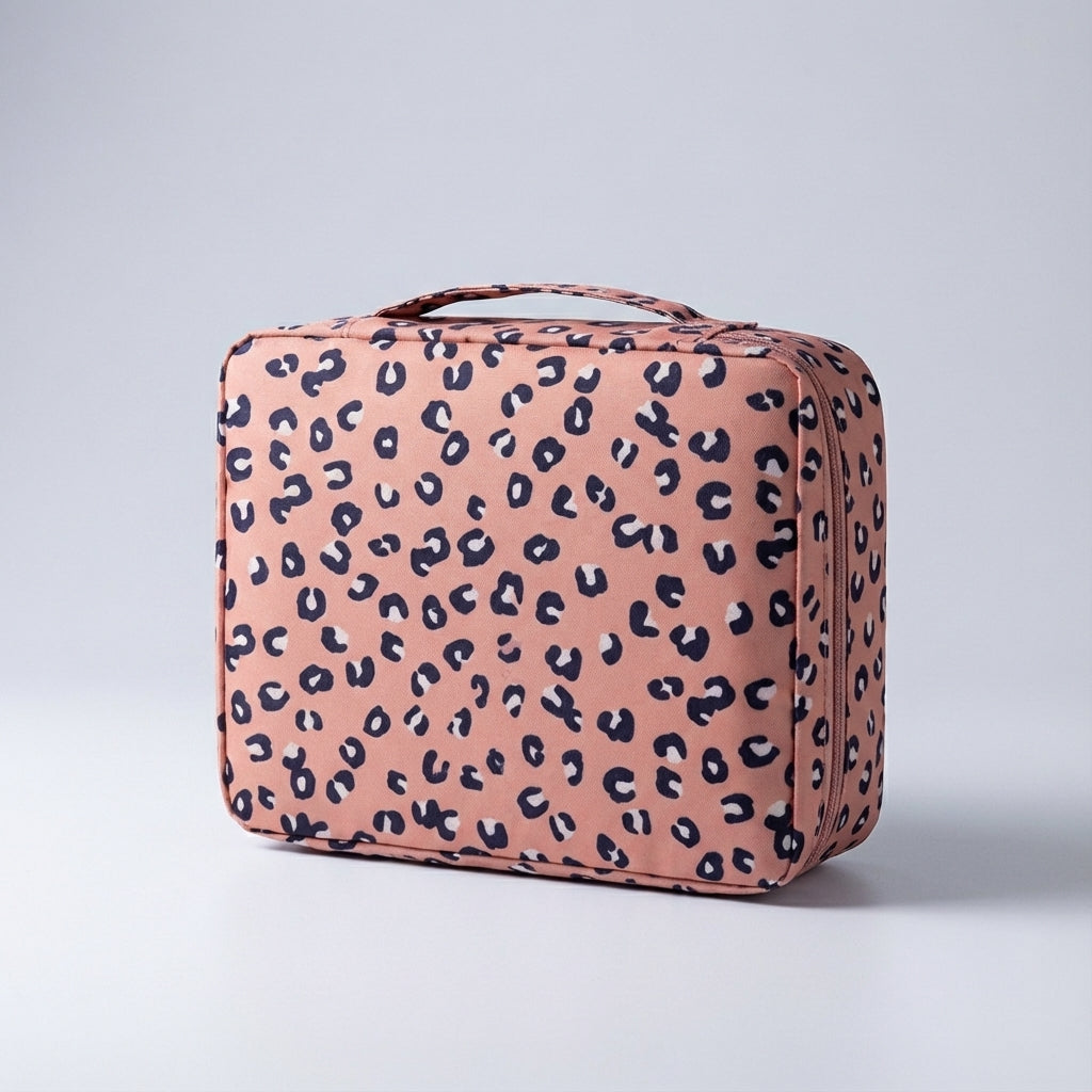 Compacte georganiseerde makeuptas