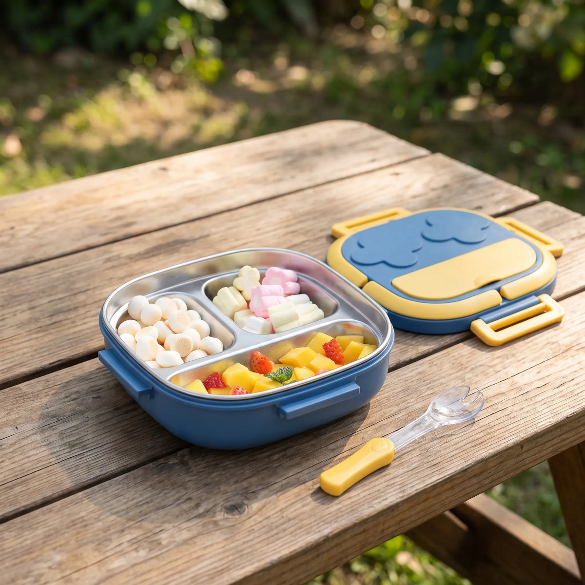 Bento-box met vakjes voor kinderen
