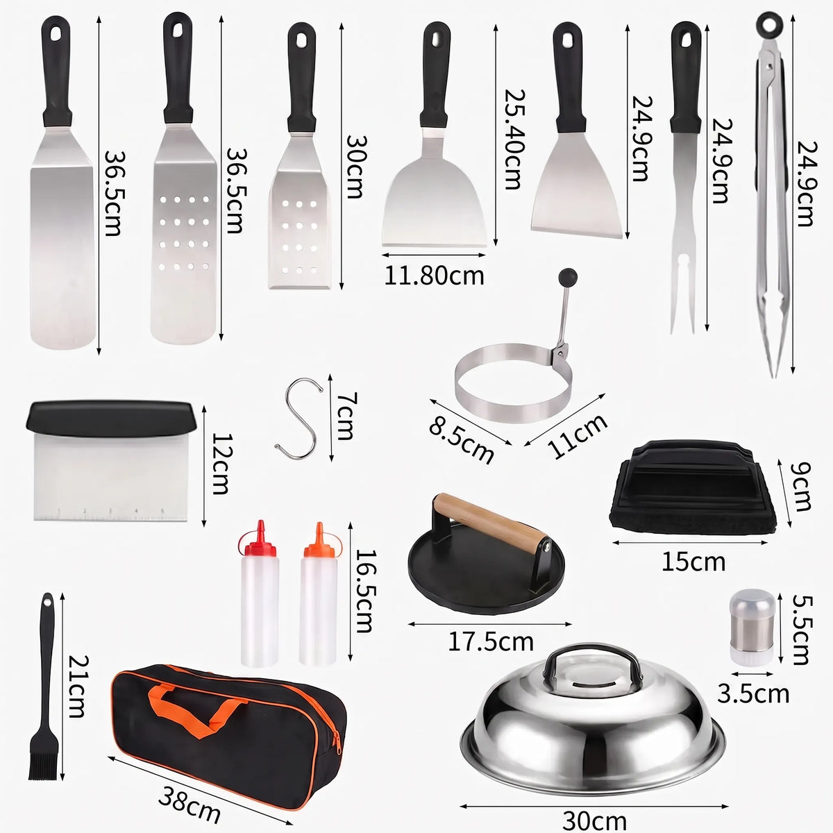 Complete barbecue-gereedschapsset voor buiten