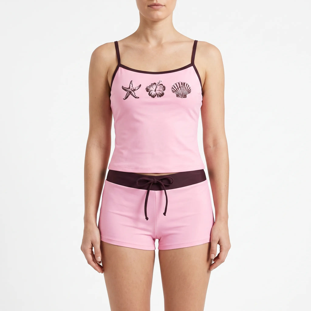 Contrasterende tweedelige bikini-set