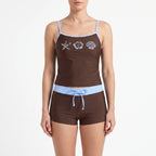 Contrasterende tweedelige bikini-set