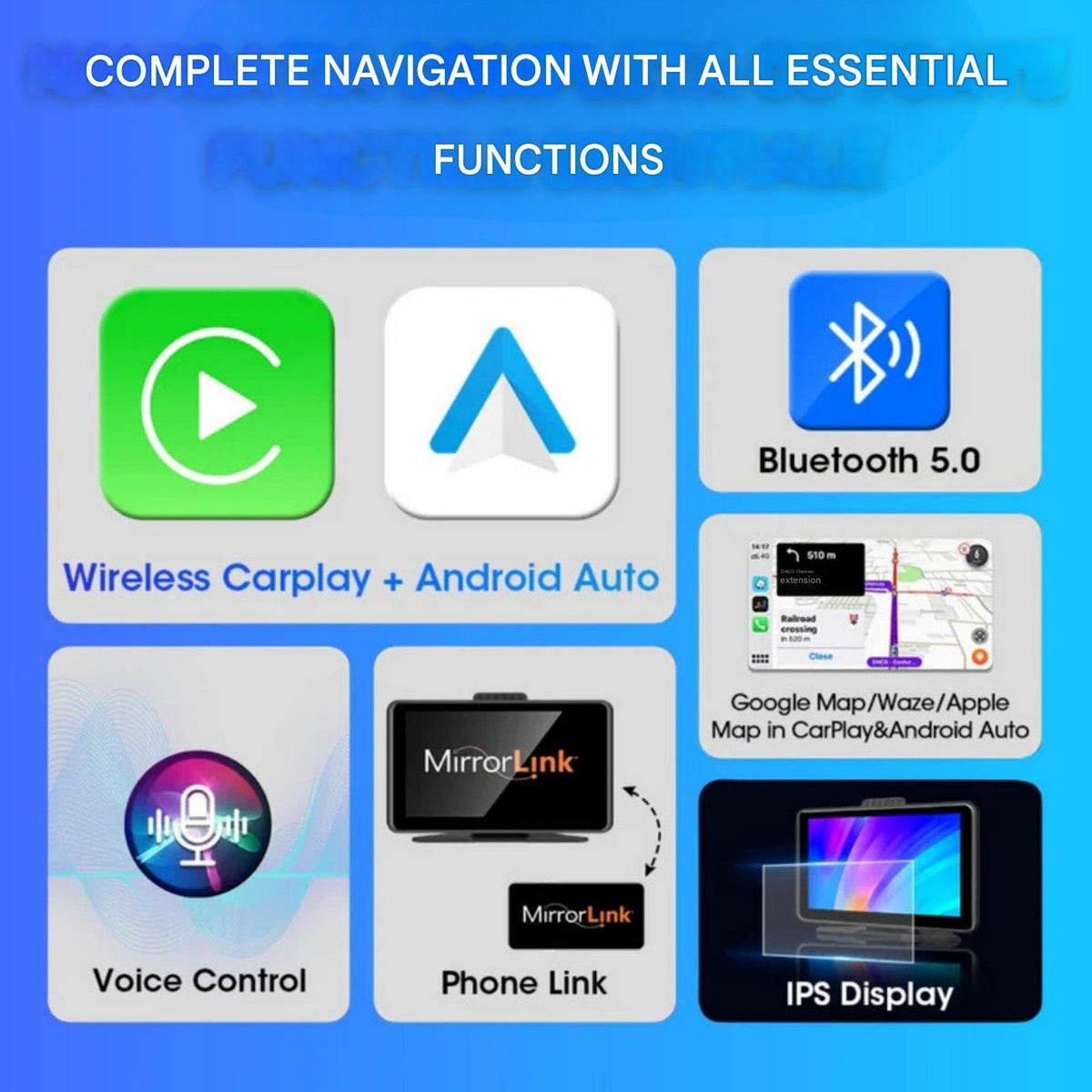 Draadloos carplay & android scherm