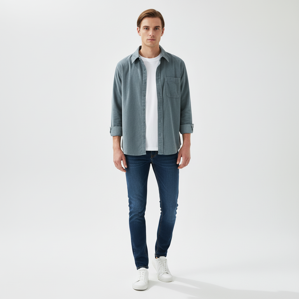 Corduroy overhemd voor heren