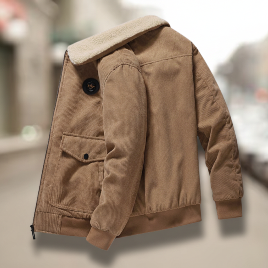 Corduroy jas met fleece