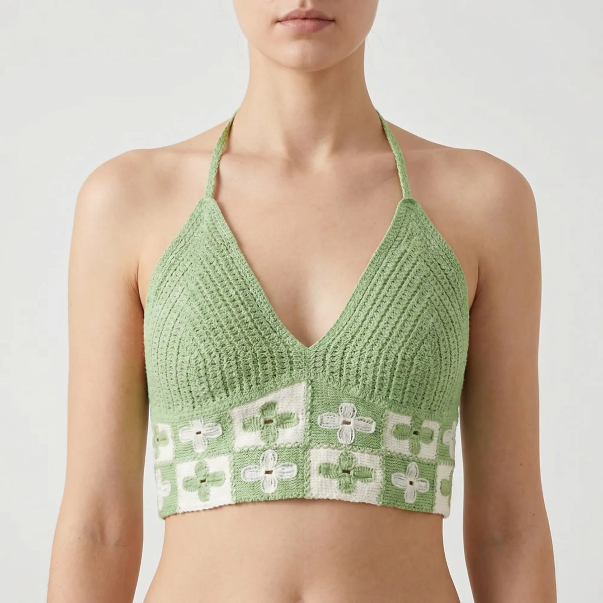 Gehaakte halter-croptop – Noor